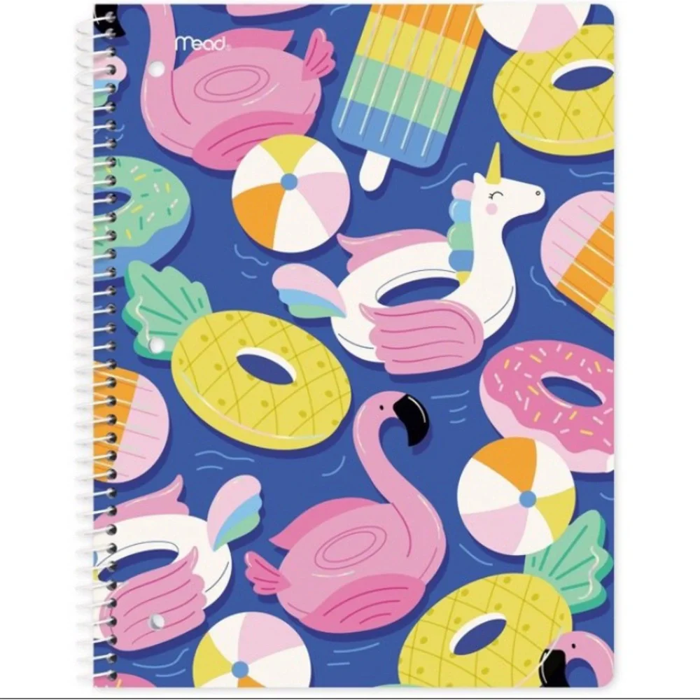 2 Spiral Pool Party Holographic Notebooks ~ Summer Theme